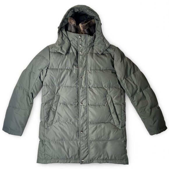 RARE CONVER Men's Down Parka 80%Down 20% Feather Long Premium Winter Coat Size L - Picture 1 of 13